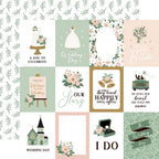Echo Park Marry Me 12 x 12 Collection Kit mry400016 3X4 Journaling Cards