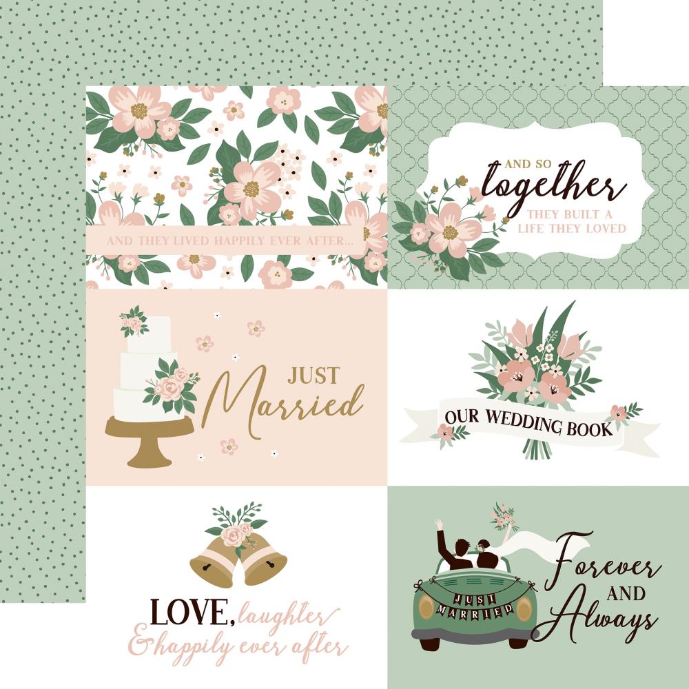 Echo Park Marry Me 12 x 12 Collection Kit mry400016 6X4 Journaling Cards