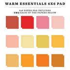 Echo Park Warm Essentials 6 x 6 Paper Pad we392023 Detailed Product Image