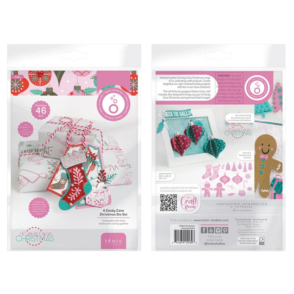 Tonic Candy Cane Christmas Dies 5539e Packaging