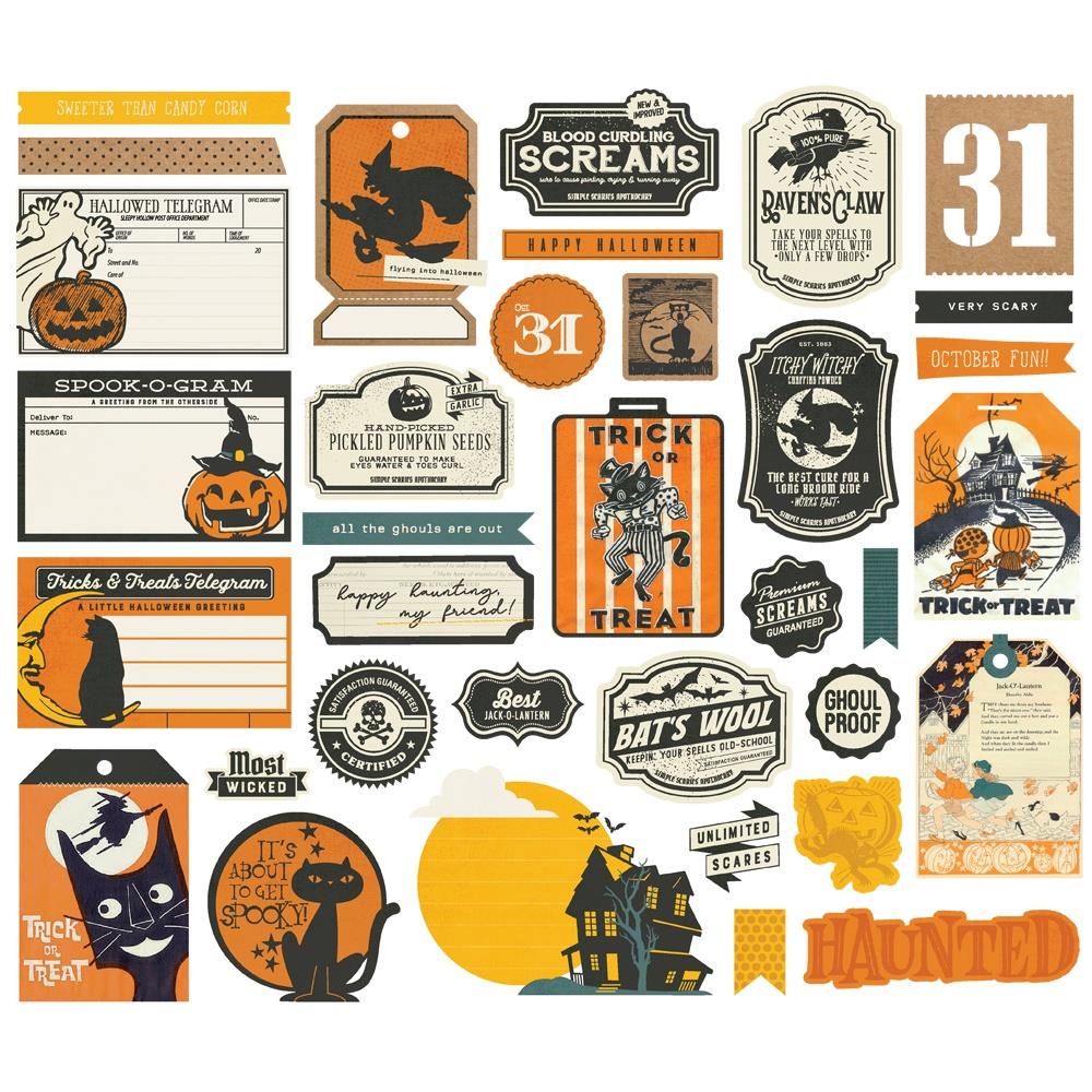 Simple Stories Vintage Scary Stories Journal Bits And Pieces 22818 Halloween Images
