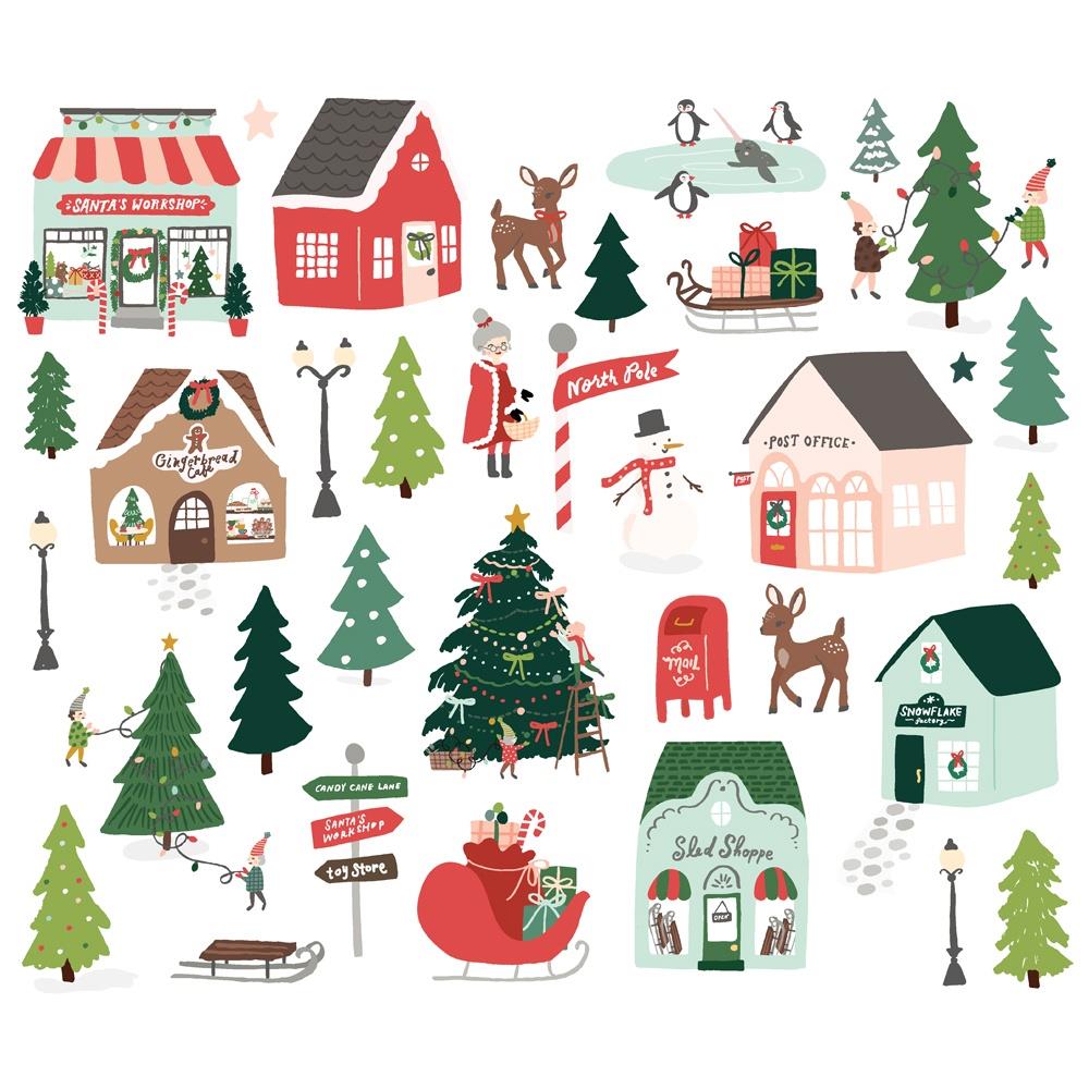 Simple Stories Santa's Village North Pole Bits And Pieces 23031 Detailed View