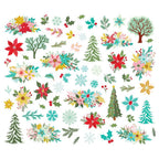 Simple Stories Snow Pine Lodge Floral Bits And Pieces 23121 Christmas Florals