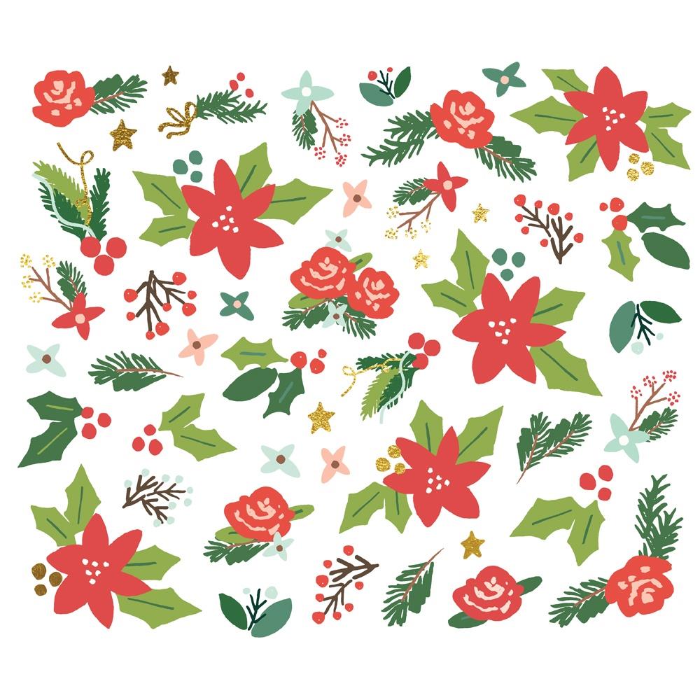 Simple Stories Santa's Village Floral Bits And Pieces 23020 Alternate Image