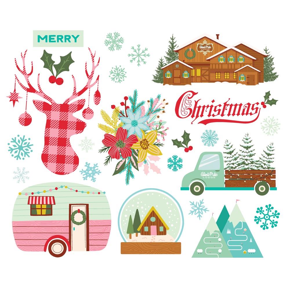 Simple Stories Snow Pine Lodge Big Bits And Pieces 23123 Christmas Images