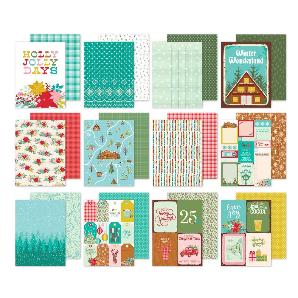 Simple Stories Snow Pine Lodge 6 x 8 Paper Pad 23115 Christmas Images