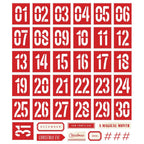 Simple Stories Vintage Holly Jolly Number Bits And Pieces 23319 Christmas Calendar
