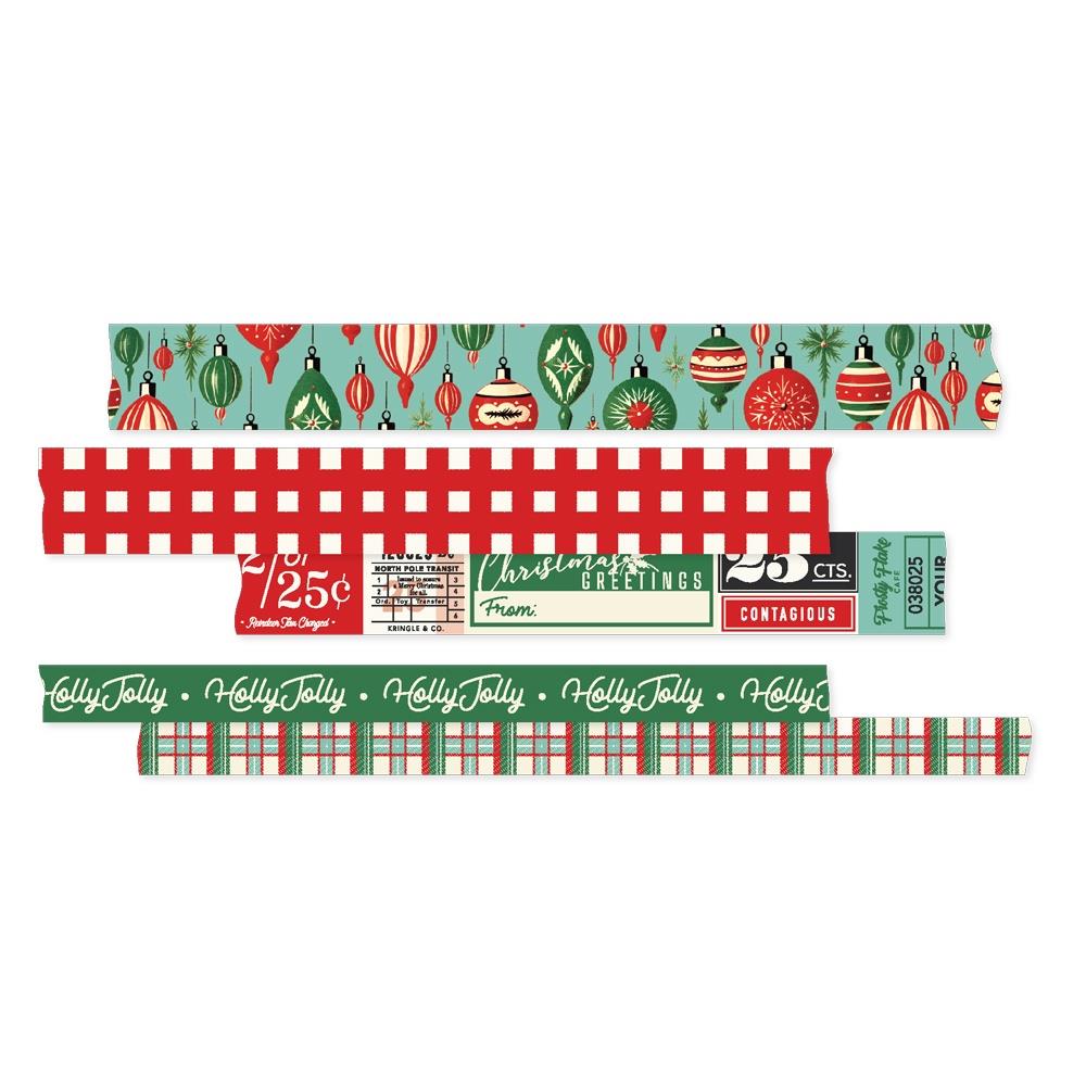 Simple Stories Vintage Holly Jolly Washi Tape 23329 Detailed View