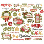 Simple Stories Vintage Yuletide Sentiment Bits And Pieces 23224 Christmas Sentiments