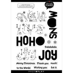 PhotoPlay Iconic Snow Ho Ho Ho Joy Clear Stamps sis4553