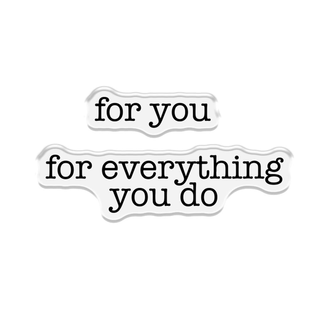 Crafter's Companion Thankful Stamps And Die Set cc-tgc-std-than For Everything You Do Sentiment