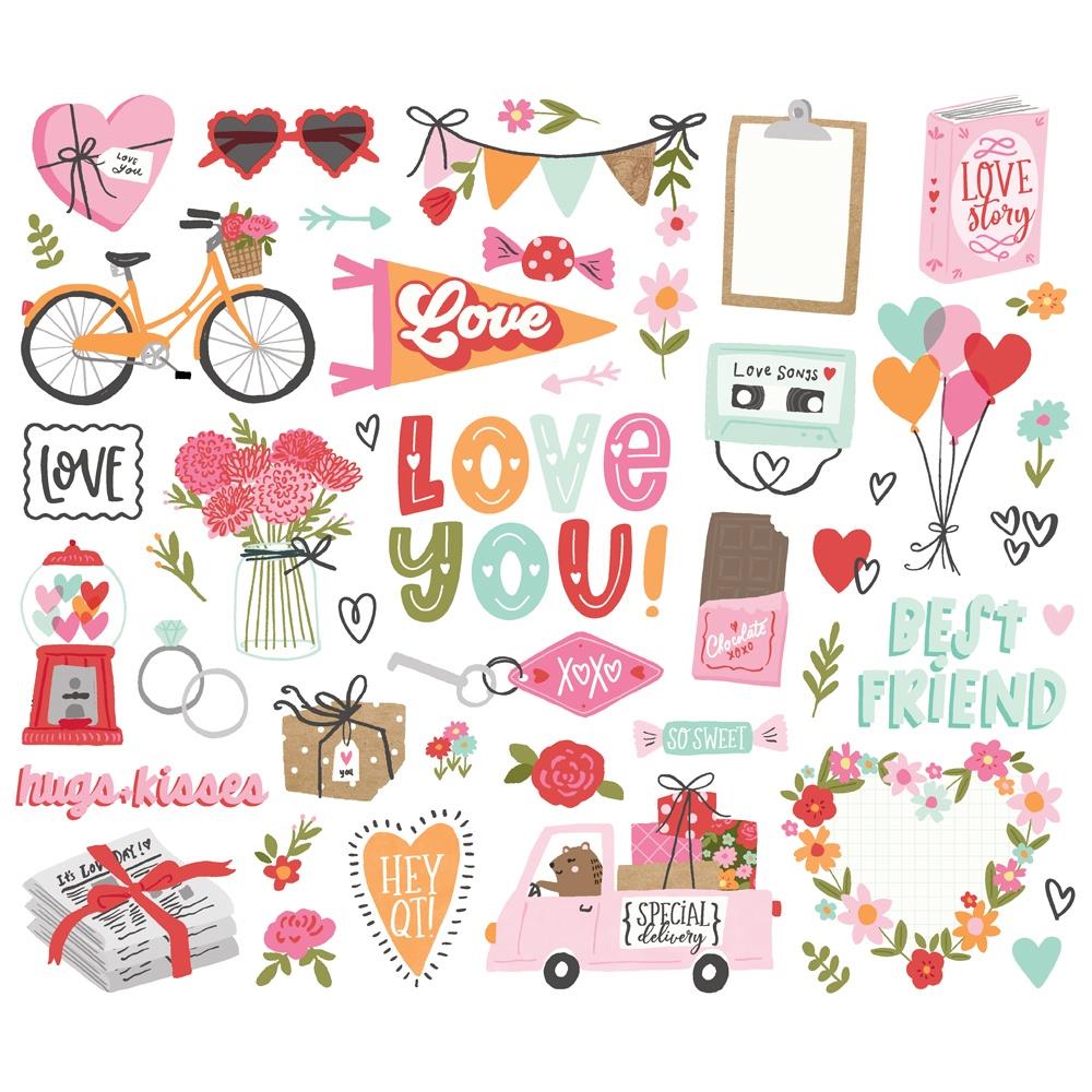 Simple Stories Heartstrings Bits And Pieces 23608 Valentine Images