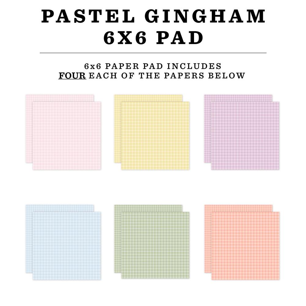 Echo Park Pastel Gingham 6 x 6 Paper Pad pg416023 Detailed View