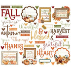 Simple Stories Vintage Autumn Breeze Sentiment Bits And Pieces 25132 Fall Sentiments