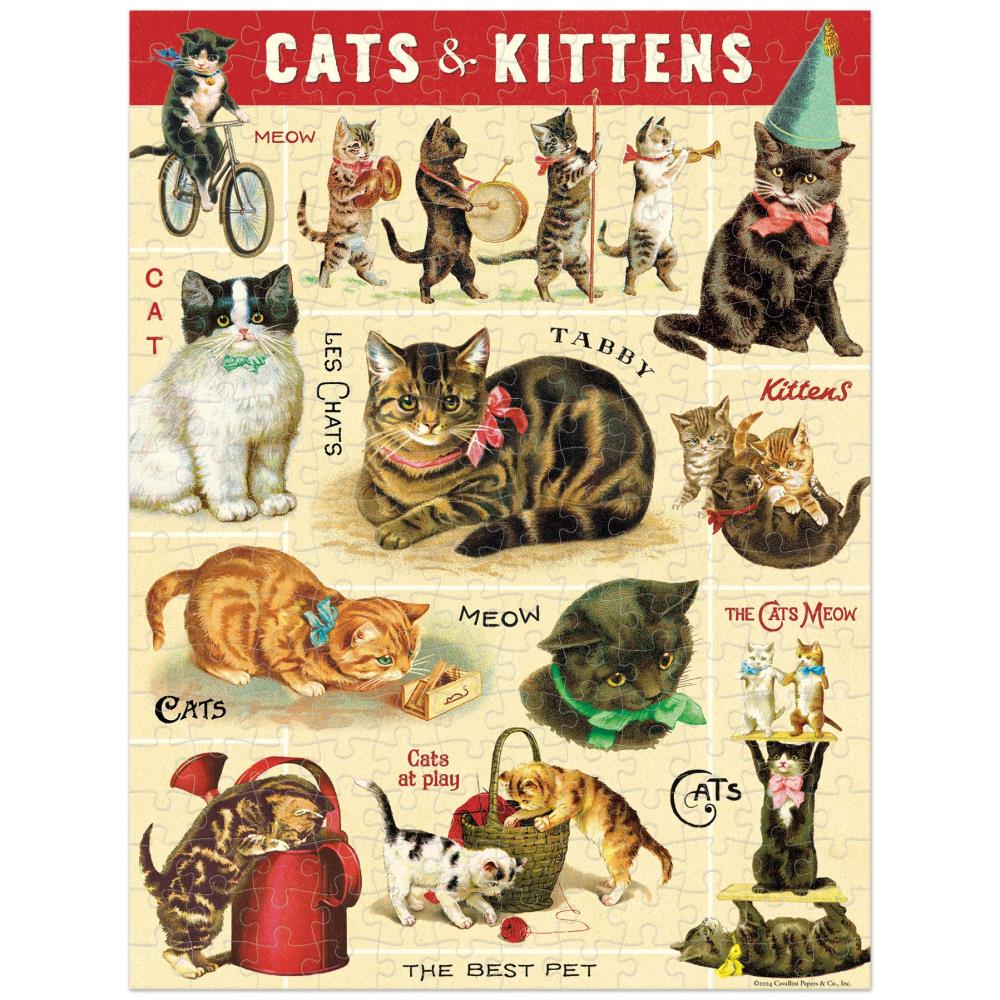 Cavallini Papers & Co. Cats 240 Piece Mini Puzzle