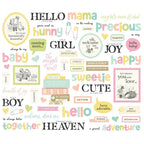 Simple Stories Say Cheese Classic Pooh Baby Sentiment Bits And Pieces 25829 New Born Phrases