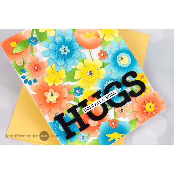 Pinkfresh Studio Stylized Florals Dies 228124 See-Through Card | color-code:ALT02