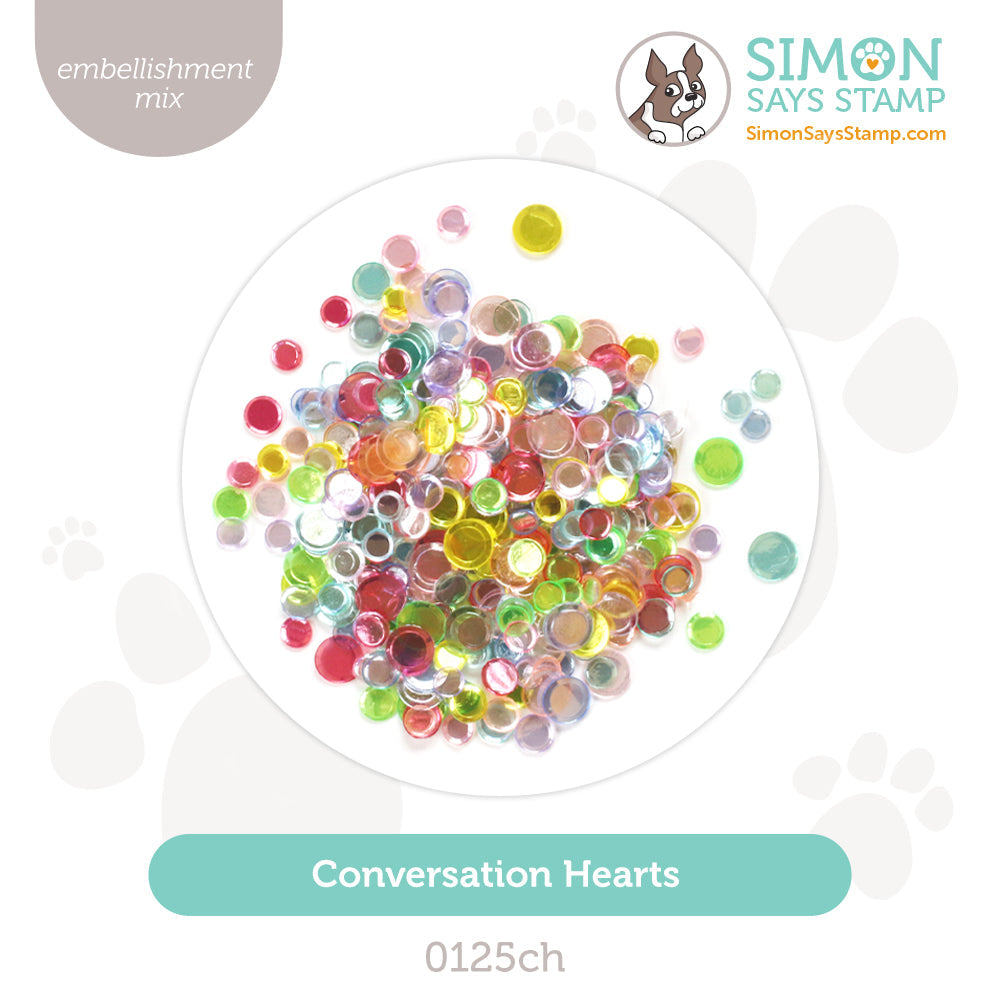 Simon Says Stamp Embellishment Mix Conversation Hearts 0125ch To Be Loved