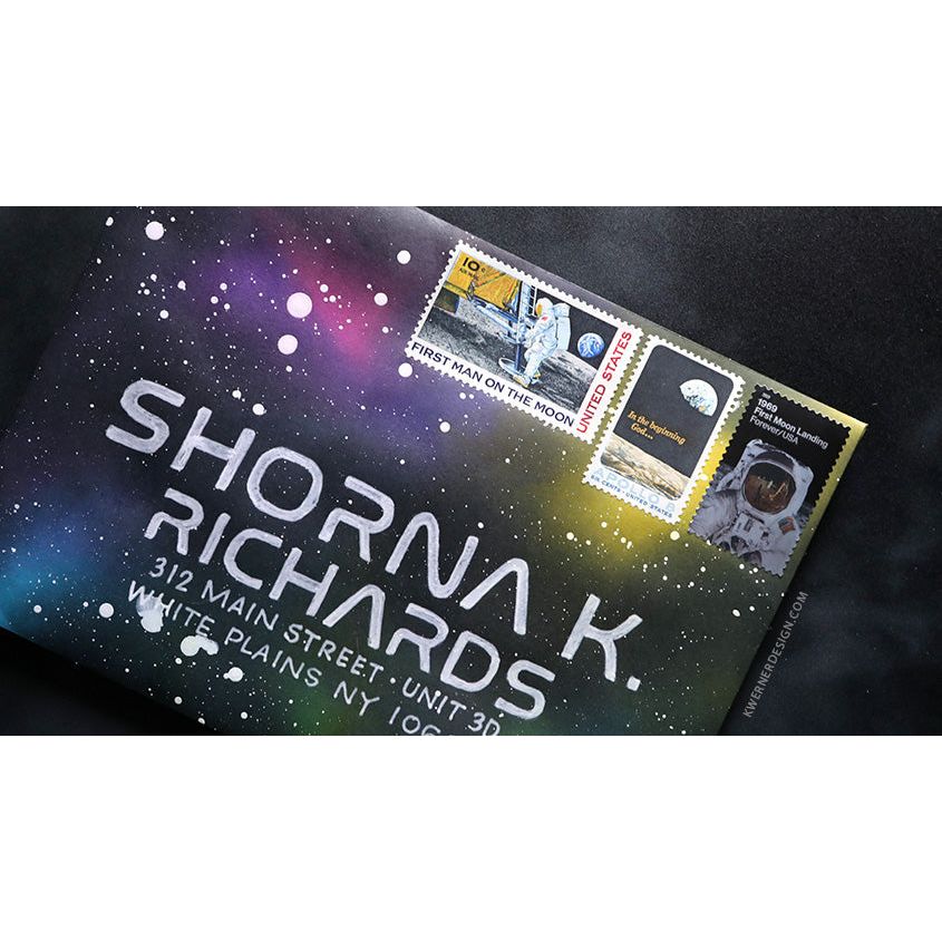 Tim Holtz Distress Reinker Black Soot Ranger TIM19480 Space Galaxy Card | color-code:ALT03