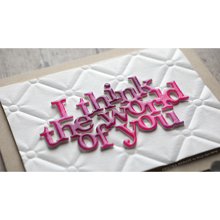 Simon Says Stamp I Think The World Of You Wafer Dies 1022sd Sweetheart Love Card | color-code:ALT04