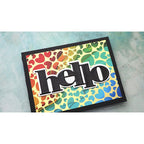 Pink and Main Polka Hearts Foilable Panels pmf174 hello | color-code:ALT01