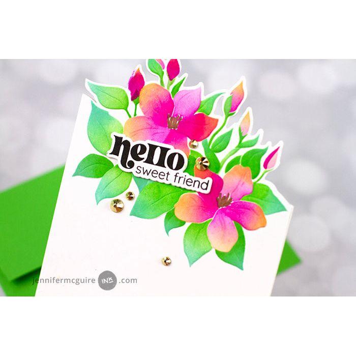 Altenew Sweet Jasmine Embossing Folder alt8837 hello | color-code:ALT02