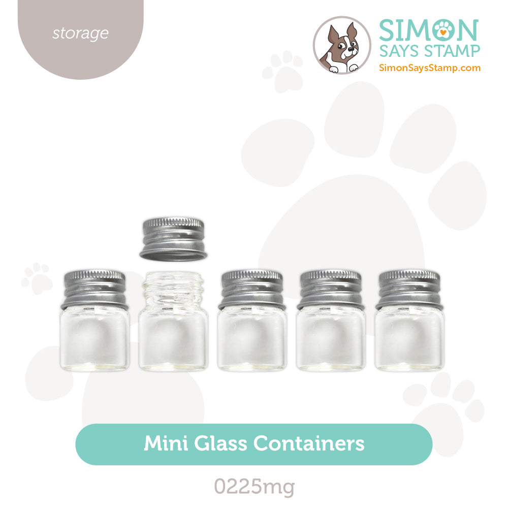Mini Glass Containers Pack Of 5 0225mg