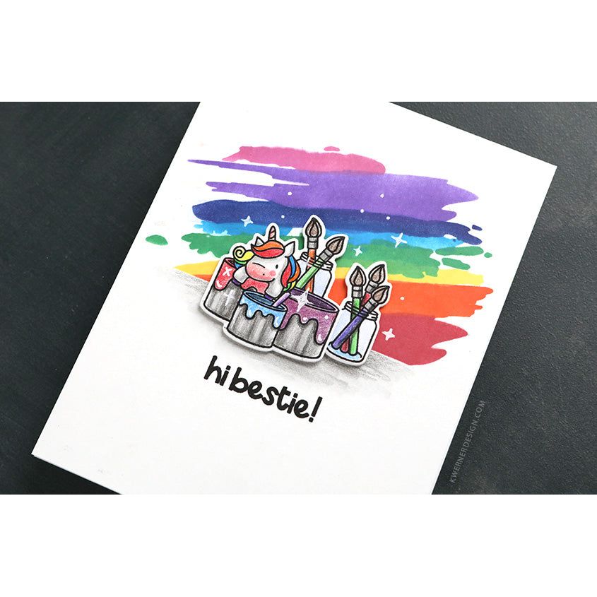 Mama Elephant Clear Stamps Deliver Spring Happiness unicorn | color-code:ALT03