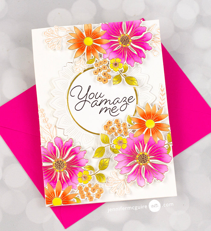Pinkfresh Studio Warm Buff Dye Ink Pad pfdi044 You Amaze Me Card | color-code:ALT02