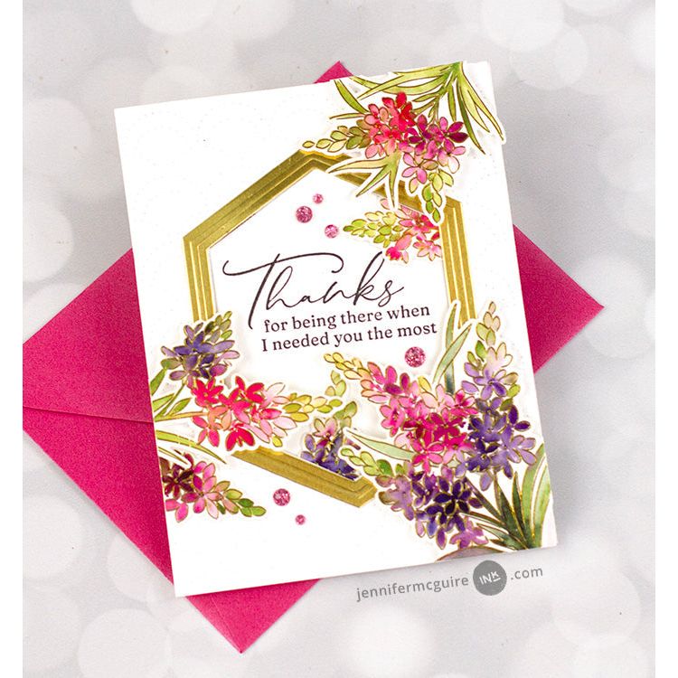 Pinkfresh Studio Tuberose Die Set 195723 Thanks For Being There Card | color-code:ALT08
