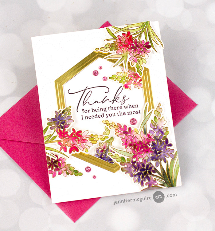 Pinkfresh Studio Tuberose Die Set 195723 Thanks For Being There Card | color-code:ALT08