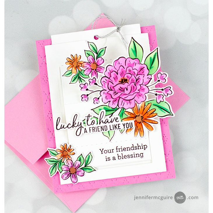 Pinkfresh Studio Dreamy Florals Die Set 176722 Cards For Display | color-code:ALT05