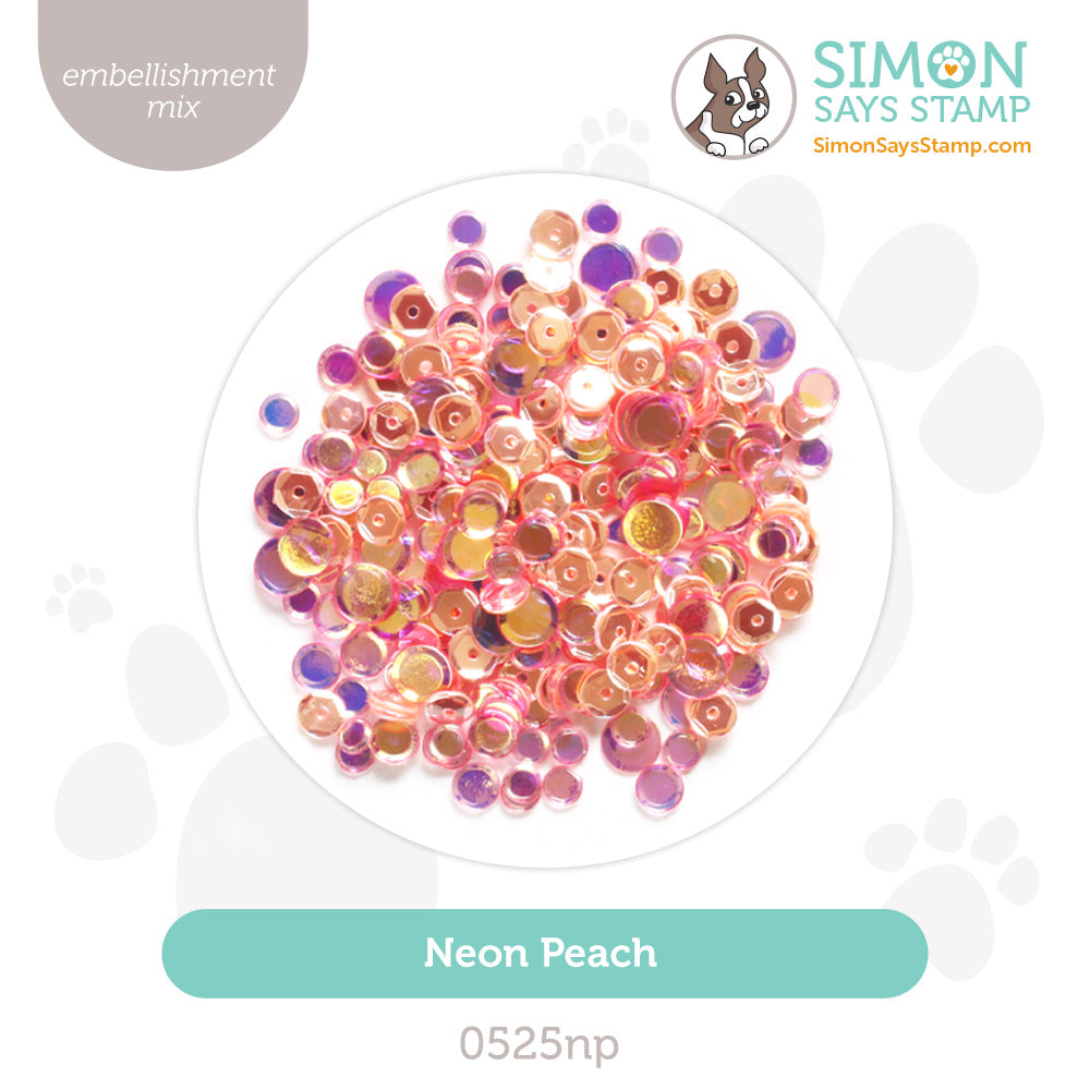 Simon Says Stamp Embellishment Mix Neon Peach 0525np Moments in Time