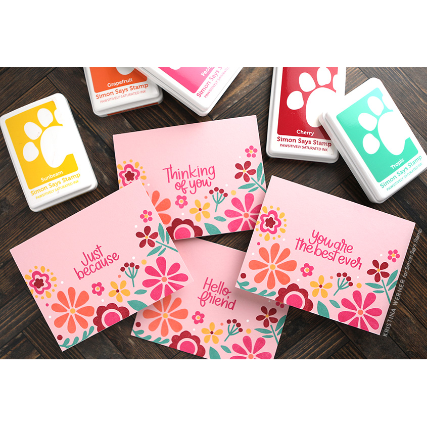 Simon Says Clear Stamps Flower Happy sss202634c Flower Happy Card Set  | color-code:ALT13