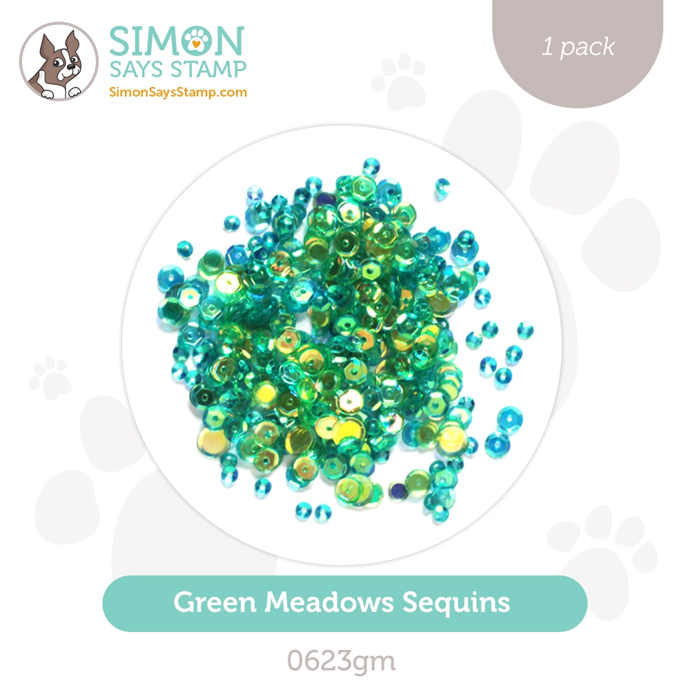 Simon Says Stamp Sequins Green Meadows 0623gm Out Of This World