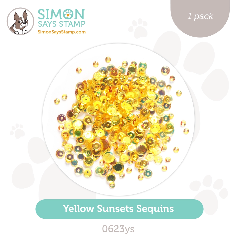 Simon Says Stamp Sequins Yellow Sunsets 0623ys Out Of This World