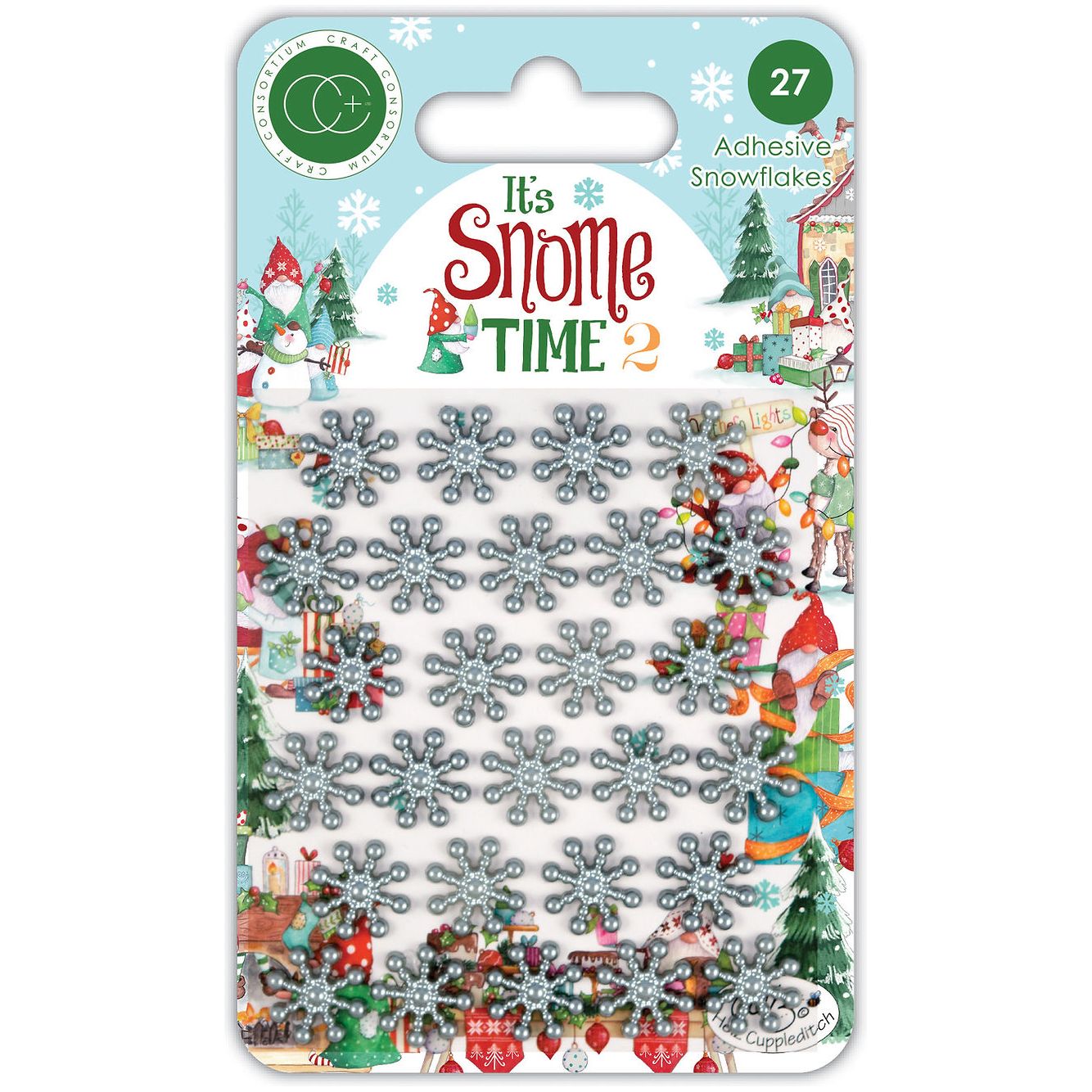 Craft Consortium It's Snome Time 2 Adhesive Snowflakes CCAPRL008