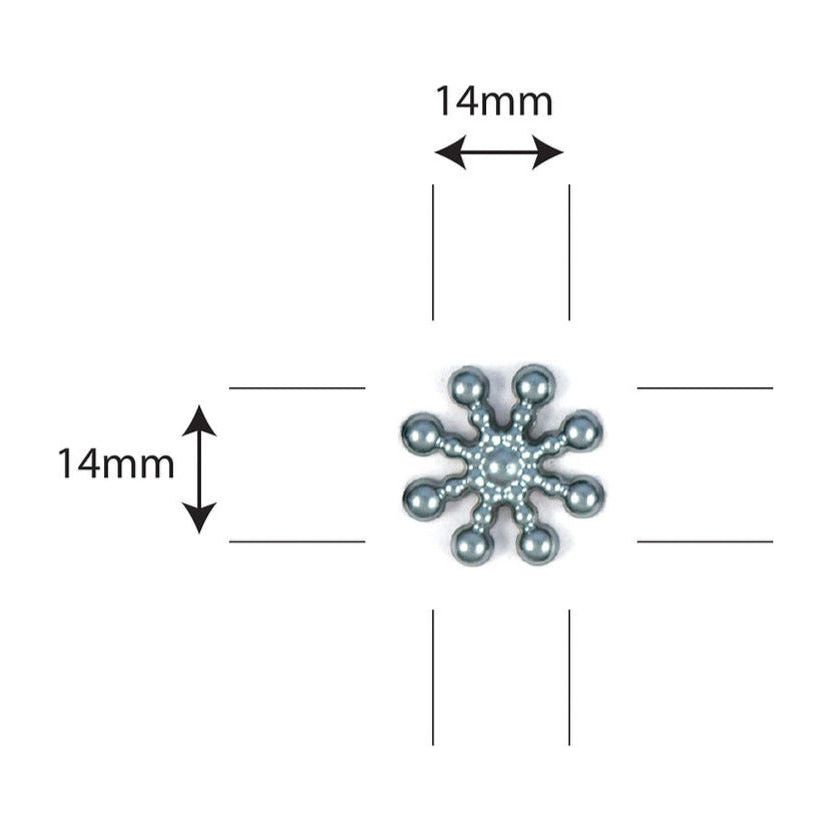 Craft Consortium It's Snome Time 2 Adhesive Snowflakes CCAPRL008 size