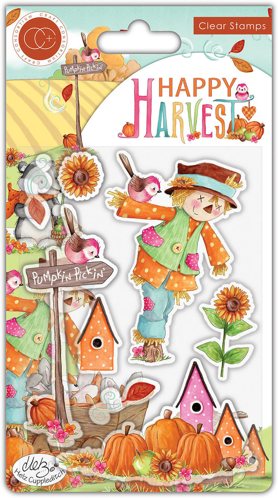 Craft Consortium HAPPY HARVEST SUNFLOWER Clear Stamps CCSTMP084