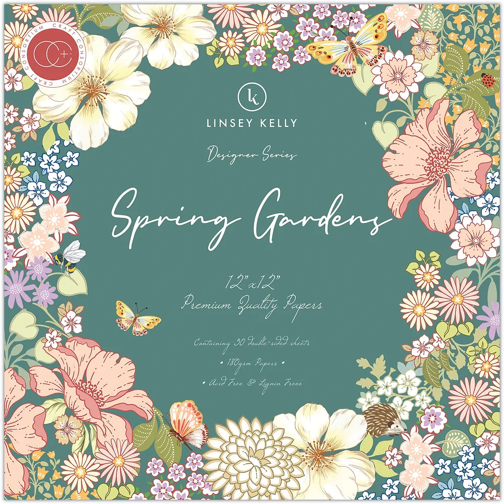 Craft Consortium Spring Gardens 12 x 12 inch Paper Pad ccdpad002