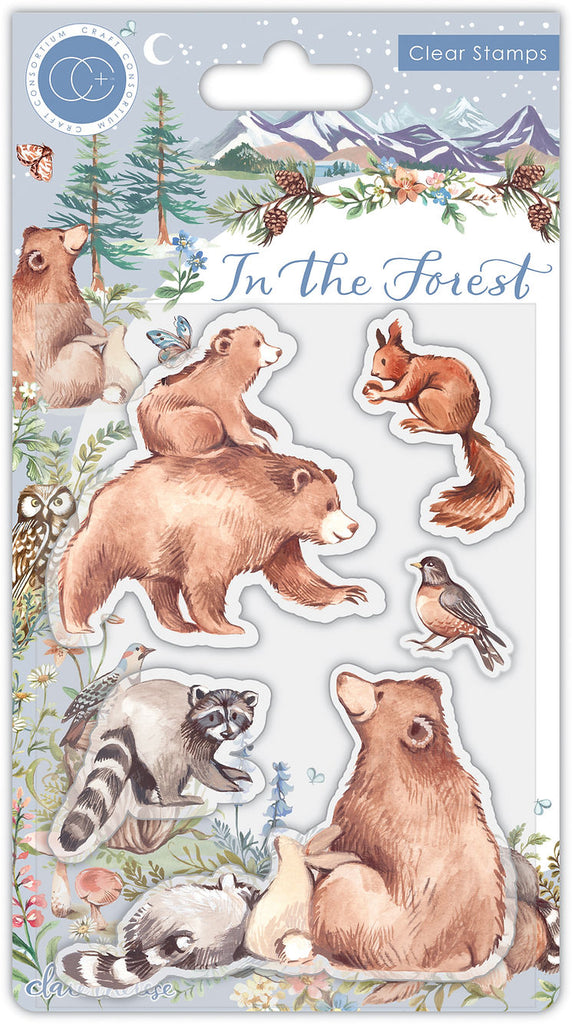 Craft Consortium IN THE FOREST BEAR Clear Stamps CCSTMP072