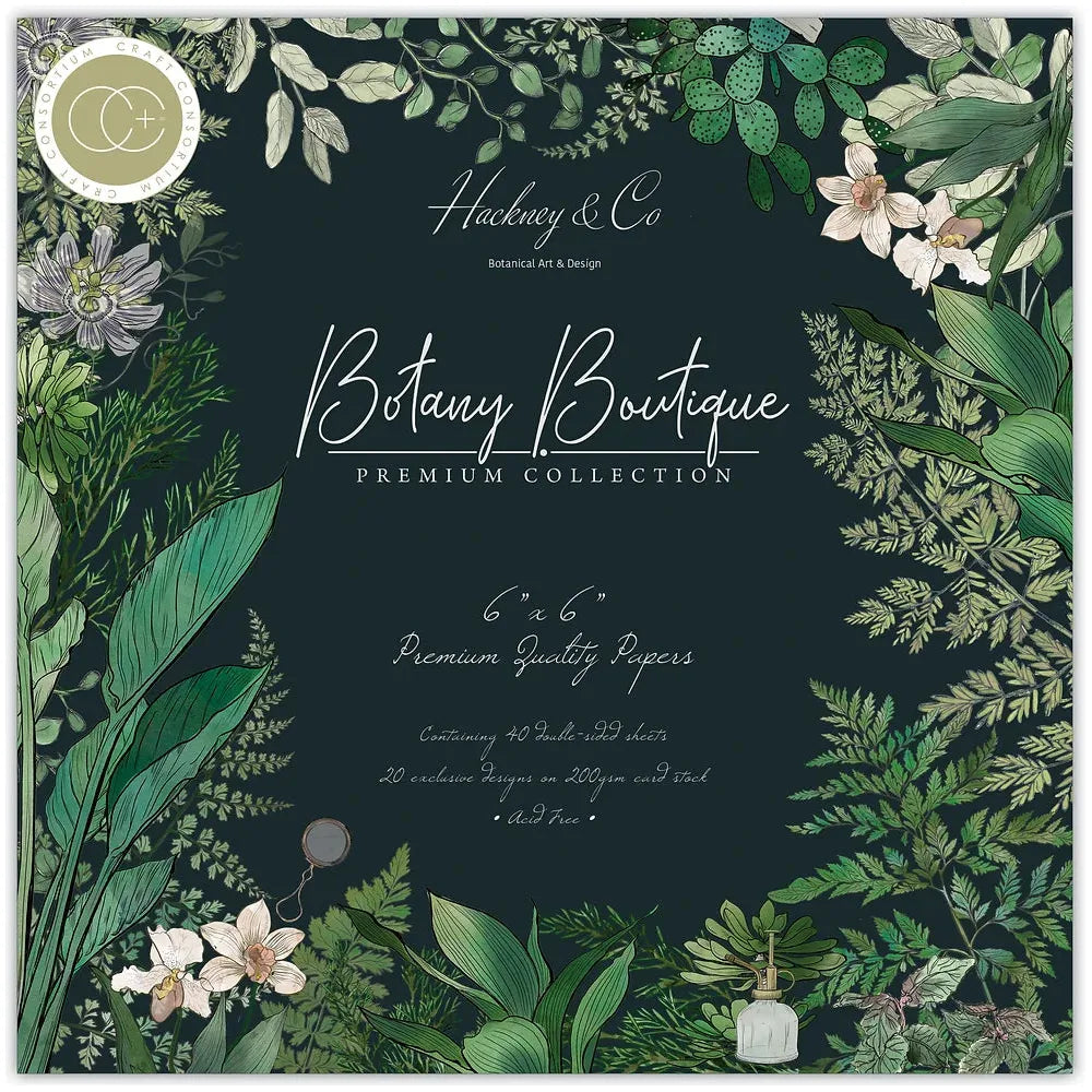Craft Consortium Botany Boutique 6 x 6 inch Paper Pad ccppad045b