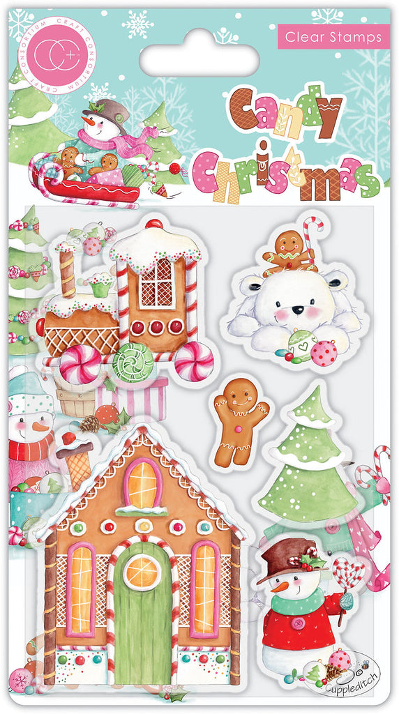 Craft Consortium CANDY CHRISTMAS CANDY Clear Stamps CCSTMP082