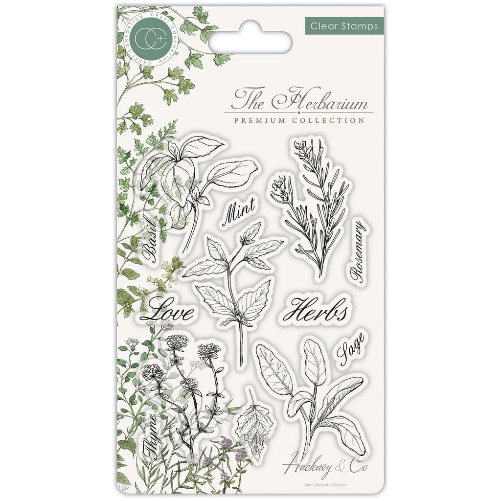 Craft Consortium THE HERBARIUM HERBS Clear Stamps CCSTMP011
