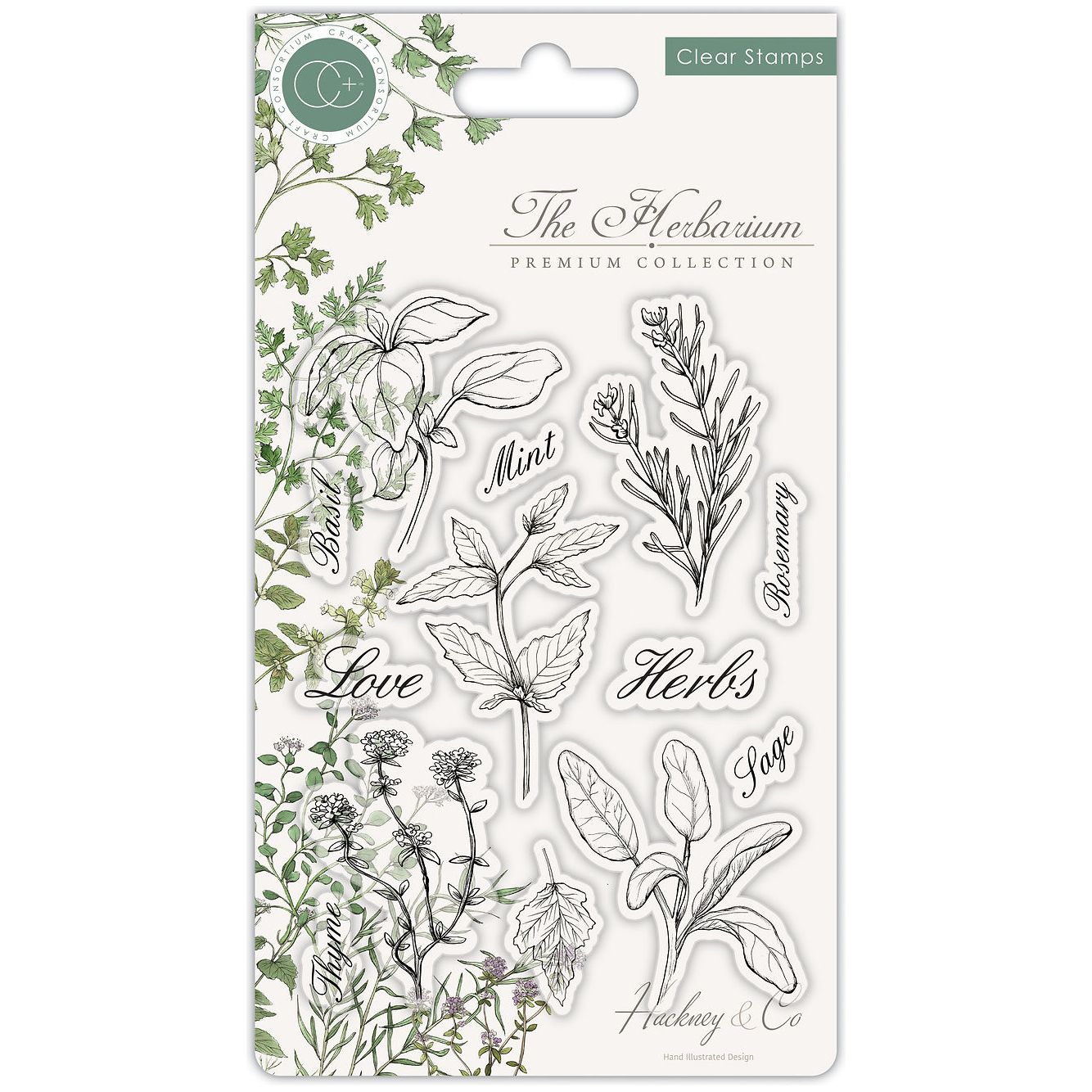 Craft Consortium THE HERBARIUM HERBS Clear Stamps CCSTMP011