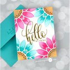 Gina K Designs Spectacular Sunflowers Layering Stencils gkdst55 Hello My Friend | color-code:ALT01