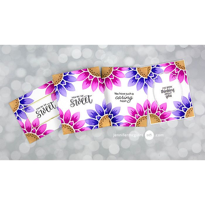 Gina K Designs Spectacular Sunflowers Layering Stencils gkdst55 Set of 4 | color-code:ALT02
