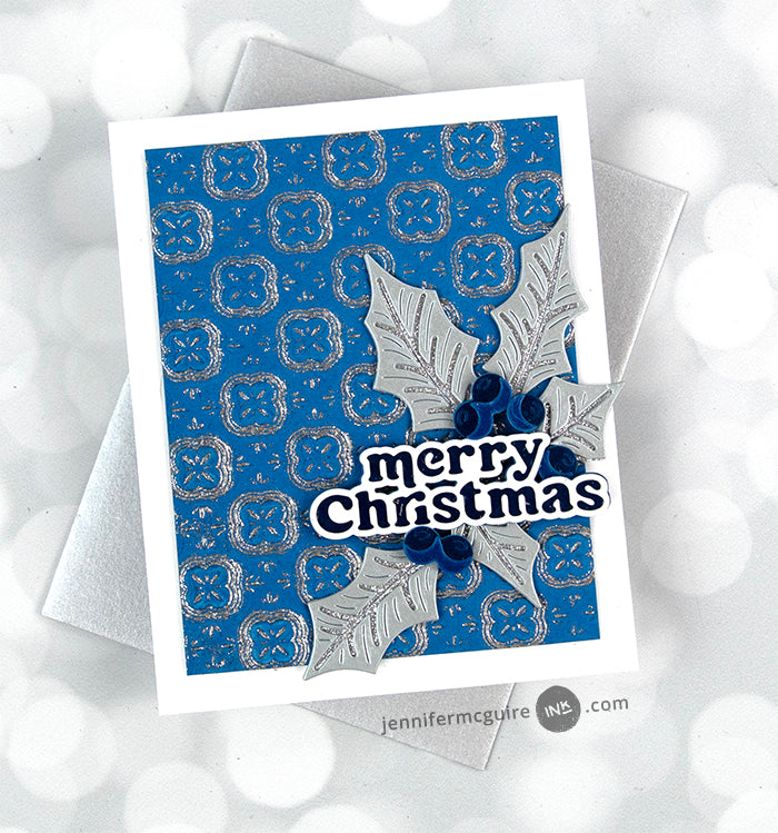 Birch Press Design Jolly Holly Contour Layers Dies 57512 christmas card | color-code:ALT01