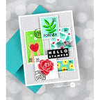 Waffle Flower Postage Collage Everyday Stencil 421394 hello stamper | color-code:ALT01