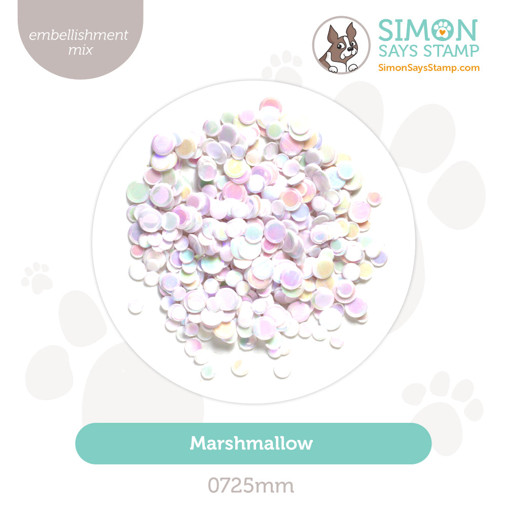 Simon Says Stamp Embellishment Mix Marshmallow 0725mm Happy Camper